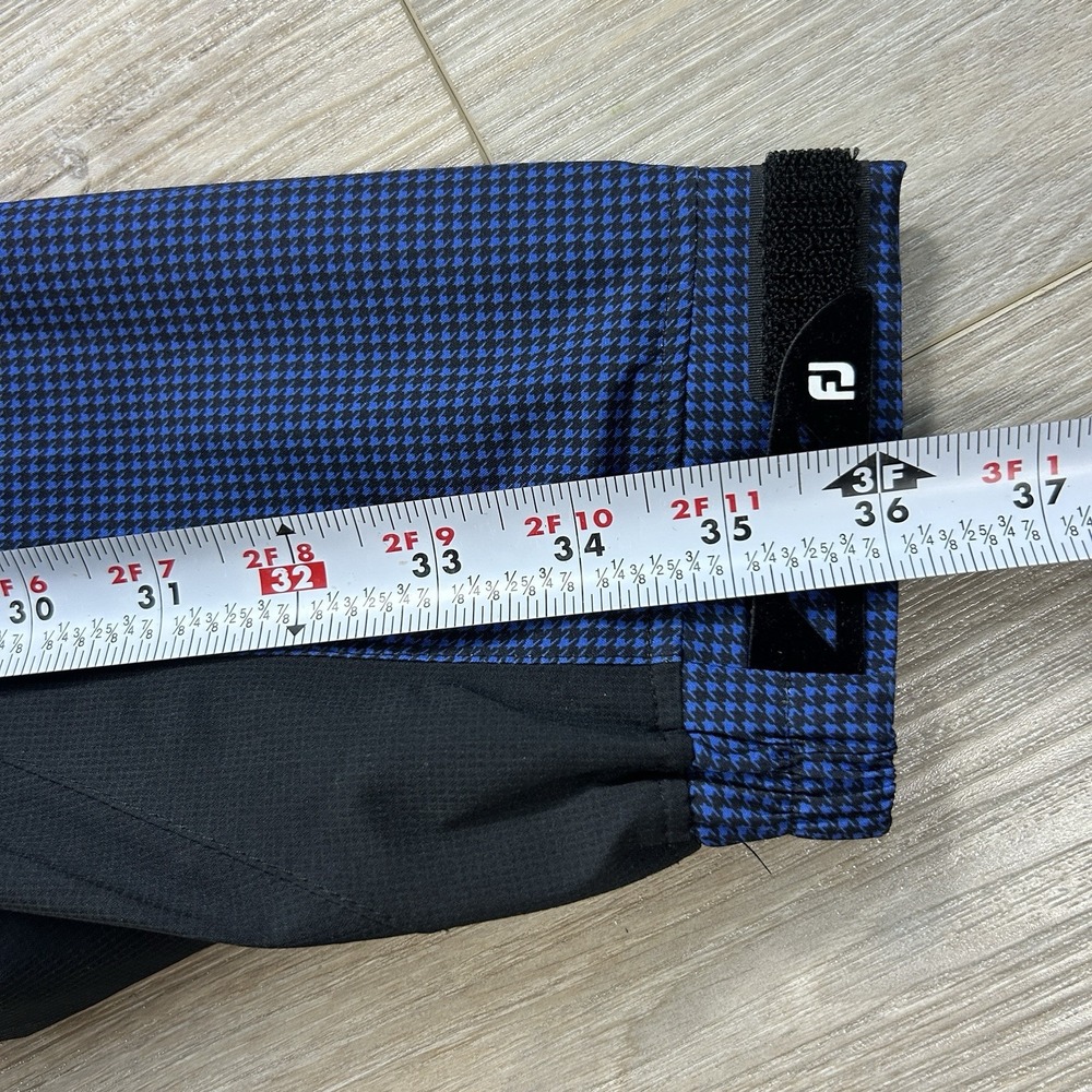 FootJoy DryJoys Hydrolite Large Golf Rain Jacket Blue Houndstooth Waterproof - Picture 12 of 13